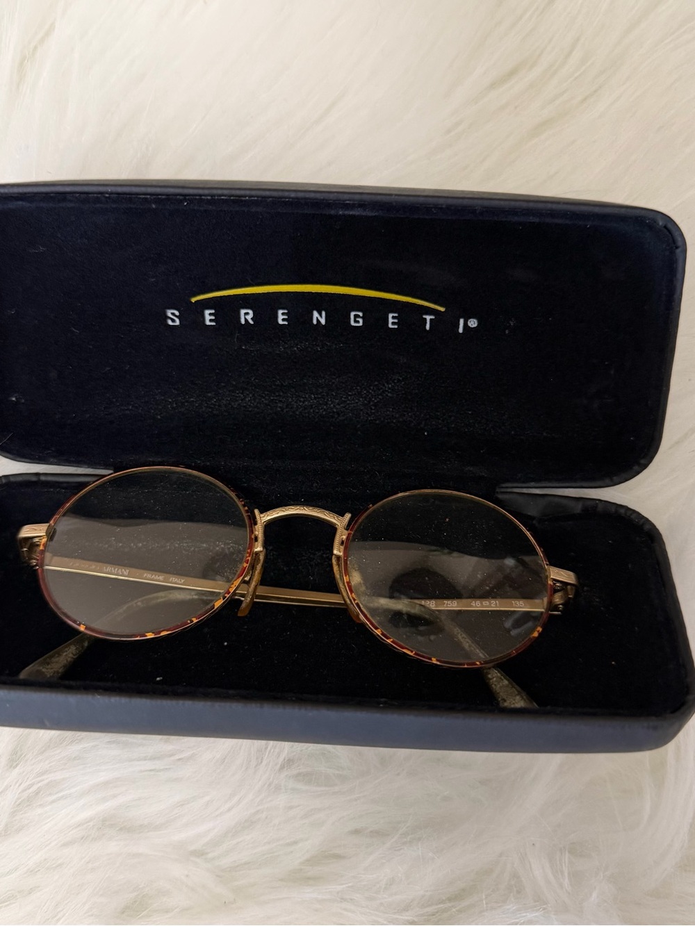 Serengeti Gold and Tortoiseshell Round Men’s Glasses